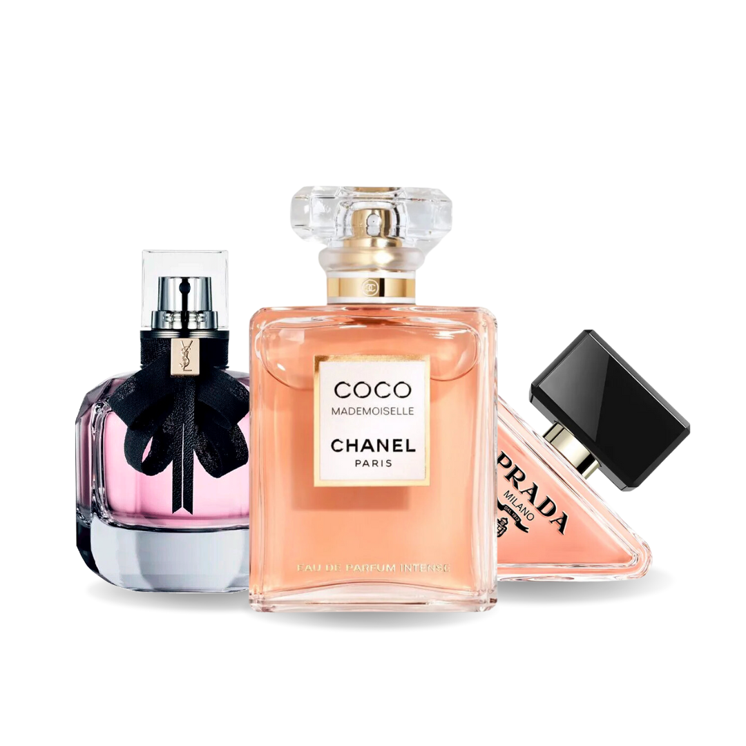 Conjunto de 3 perfumes Prada Prada PARADOXE, COCO MADEMOISELLE, MON PARIS 100ml